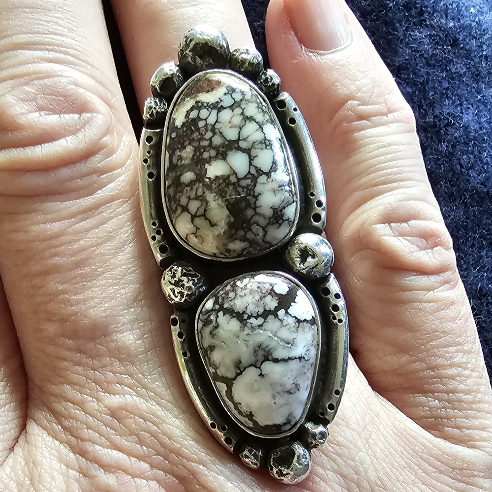 Custom Wild Horse Magnesite and Sterling Silver ring